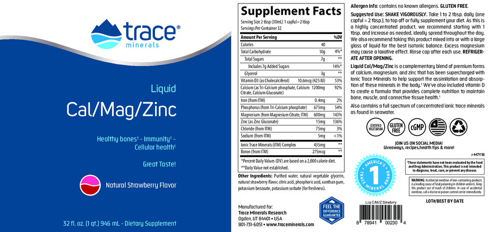 Liquid Cal/Mag/Zinc-Strawberry