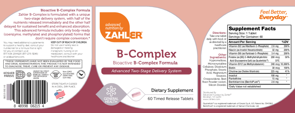 B-Complex, BioActive Timed Release