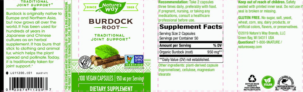 Burdock Root 950 mg