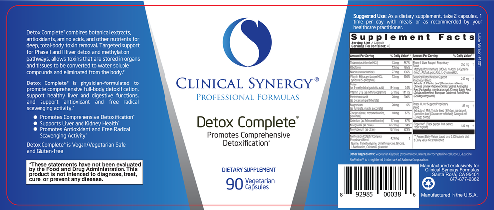 Detox Complete 90 caps