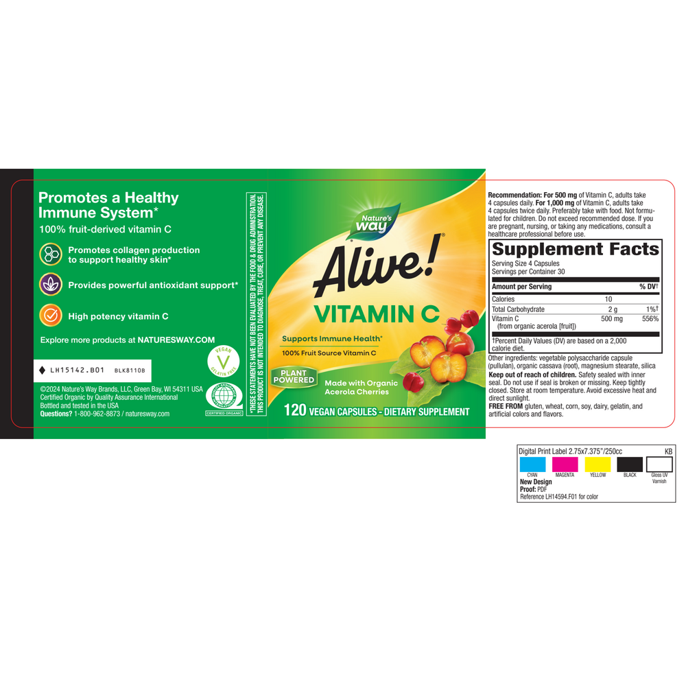 Alive! Immune Support Vit C 120 vegcap