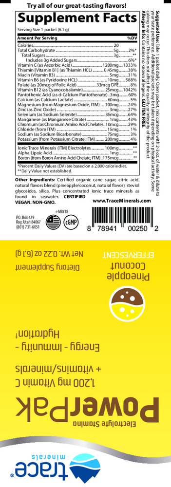 Power Pak Pineapple Coconut 30 packs