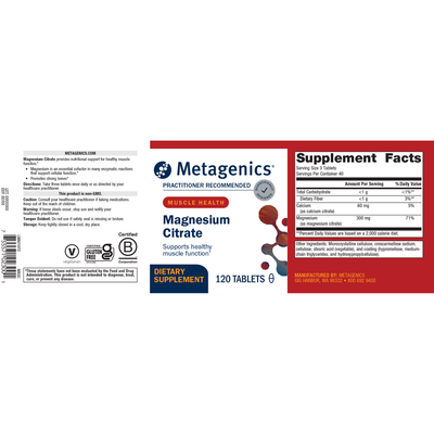 Mag Citrate 120 tabs