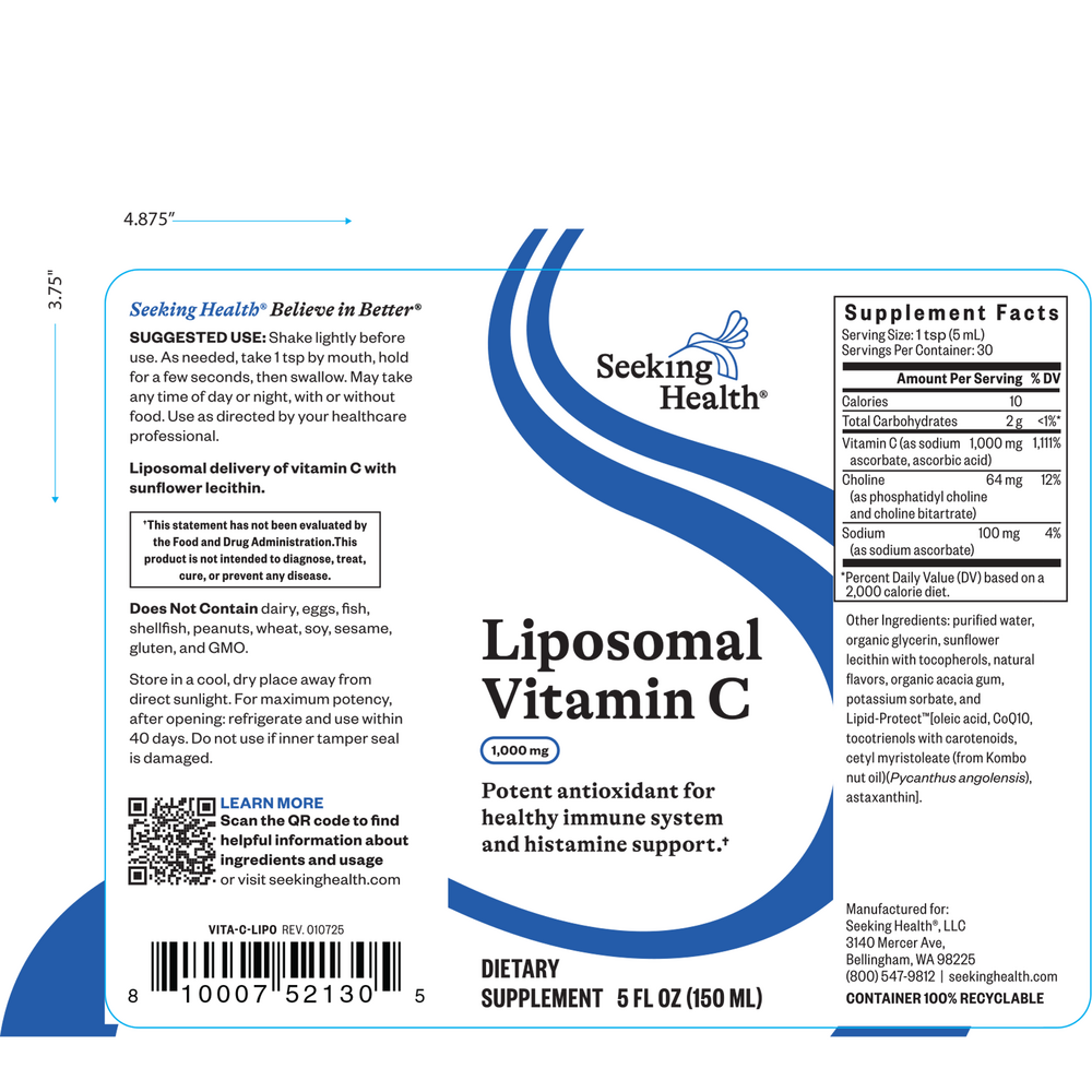 Optimal Liposomal Vitamin C 5 fl oz