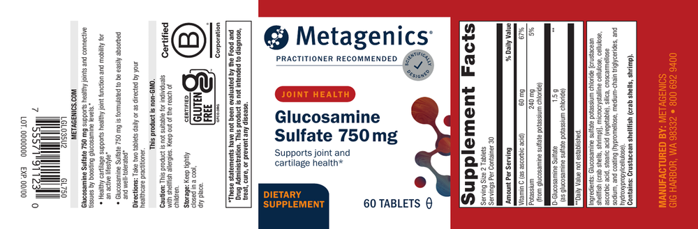 Glucosamine Sulfate 750 mg