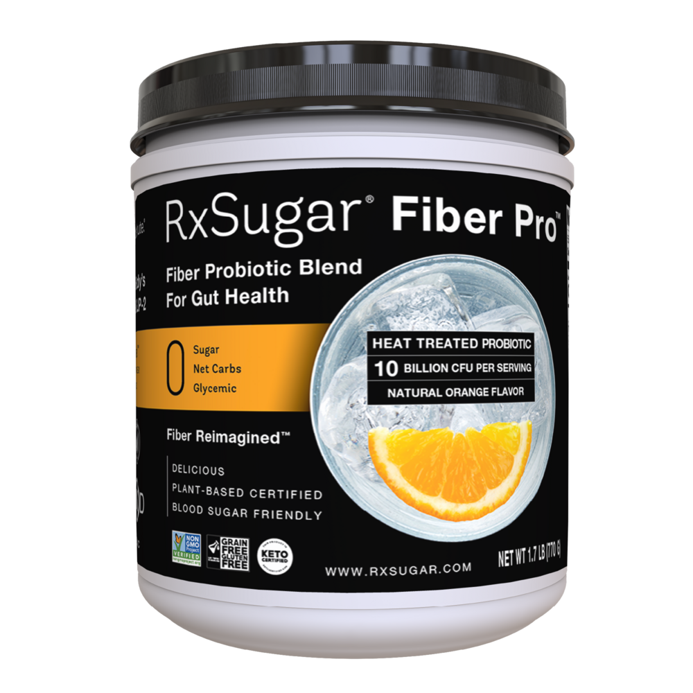  RxSugar Fiber Pro, Probiotic Blend, Orange Flavor Curated Wellness