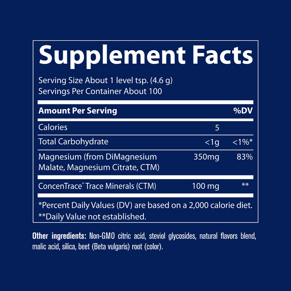 Stress-X Magnesium Powder, Raspberry Lemon