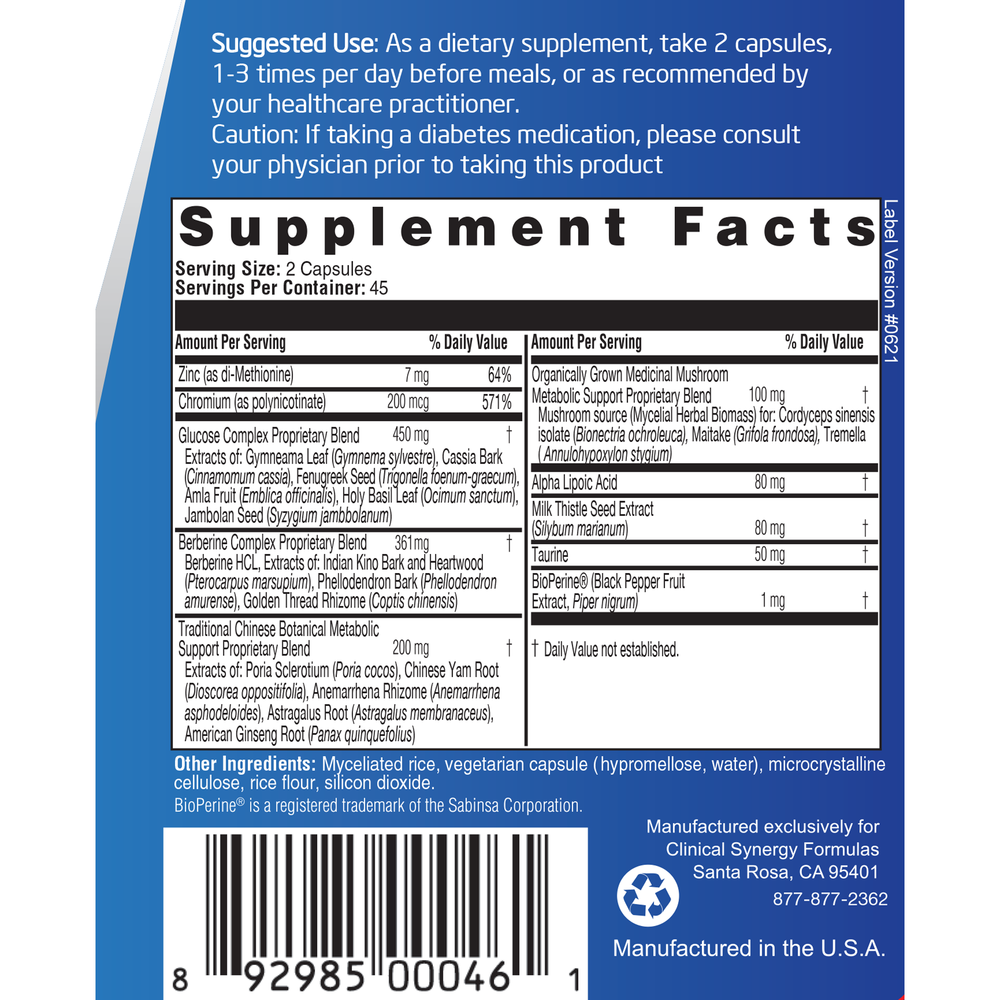 Advanced Glucose Support 90 vegcaps