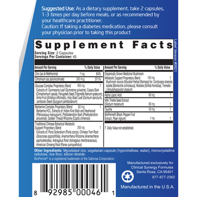 Advanced Glucose Support 90 vegcaps