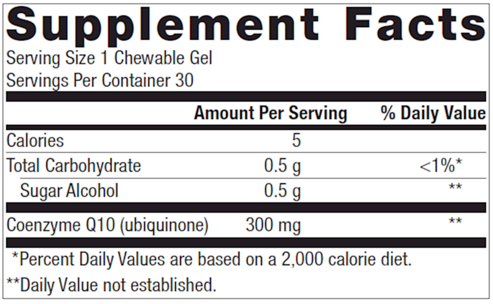 NutraGems CoQ10 300 30 Chewable Gels