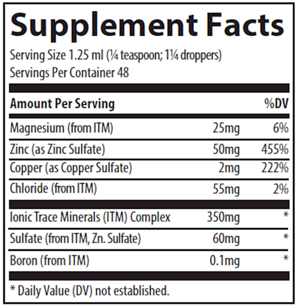 Liquid Ionic Zinc 50mg