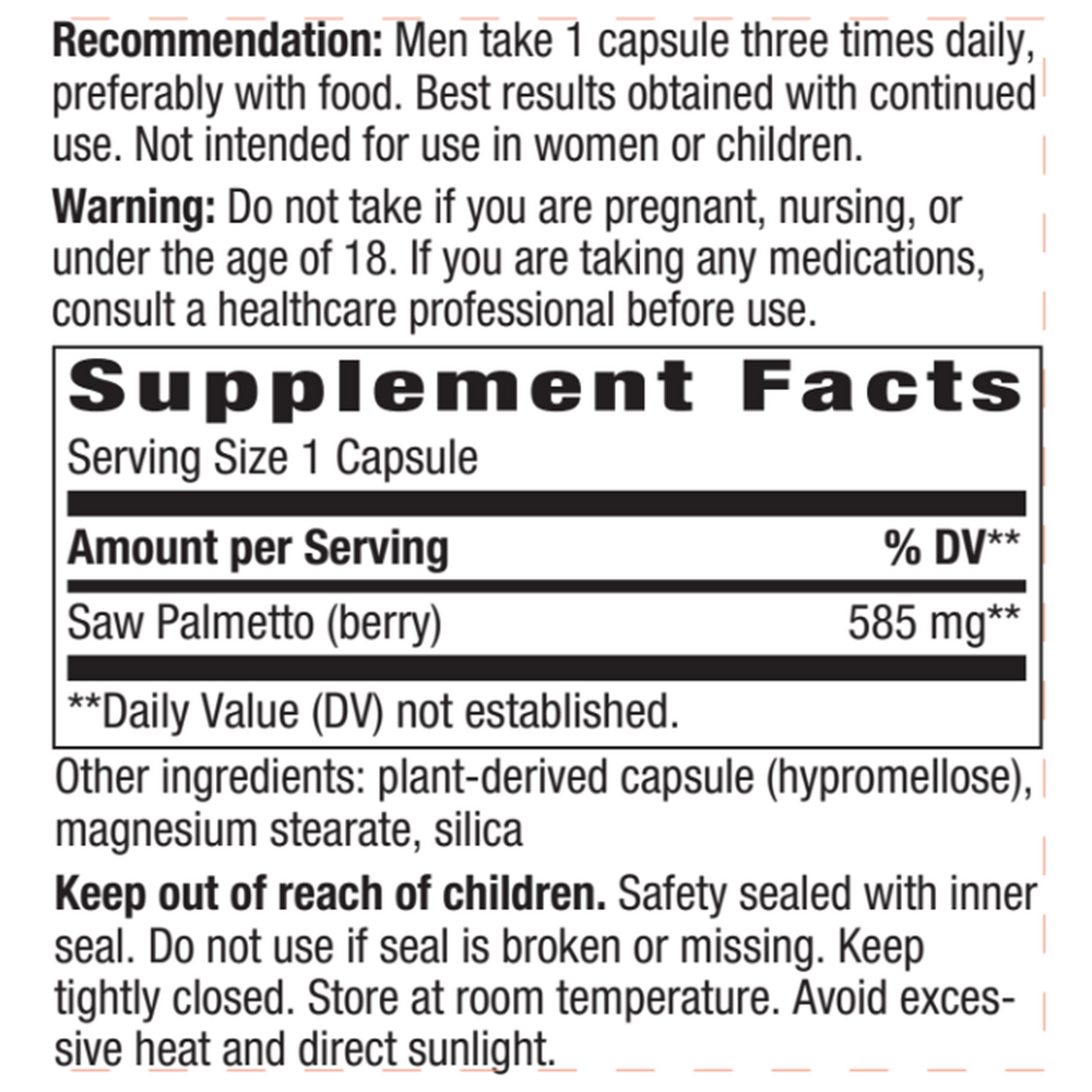 Saw Palmetto Berries 585 mg