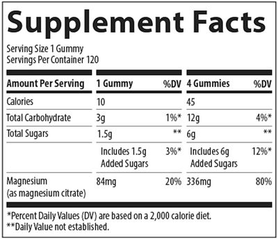 Magnesium Gummies Tangerine 120 gumm