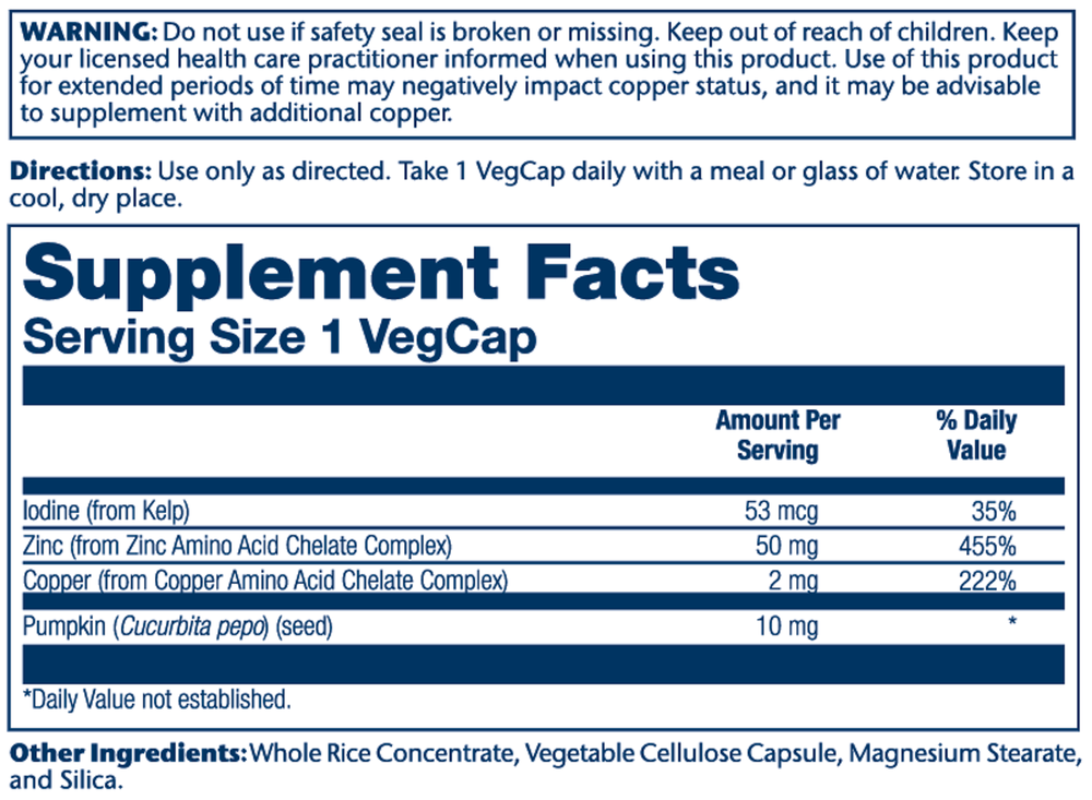 Zinc Copper Amino Acid Chel