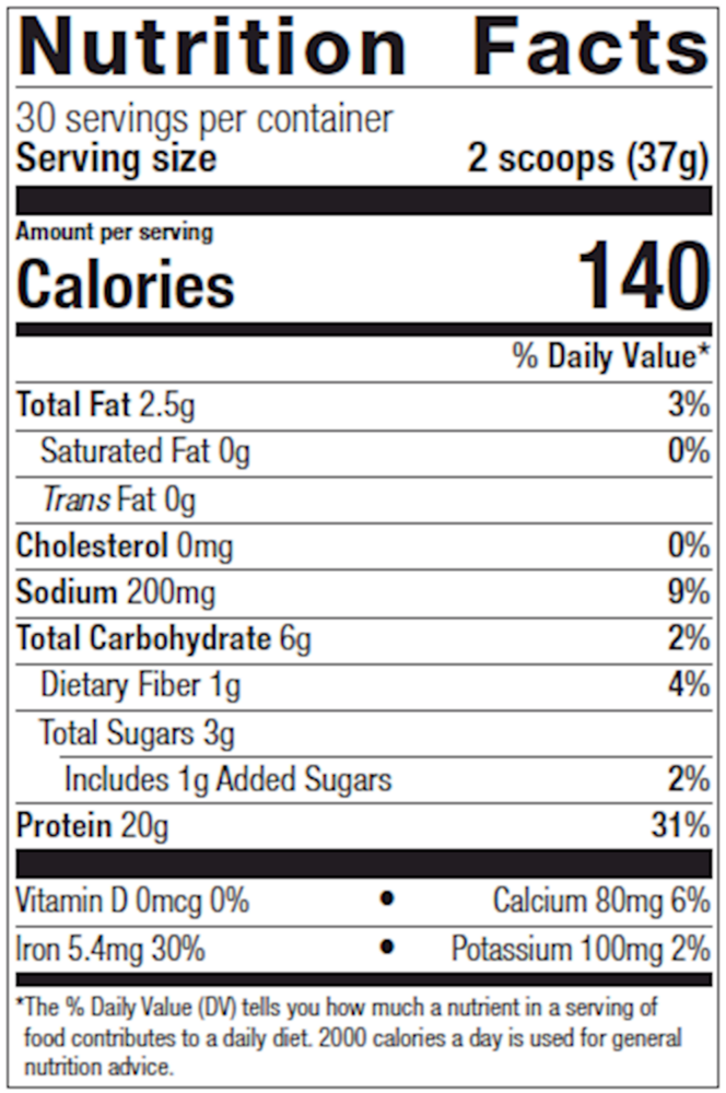 Perfect Protein Pea & Rice Van 30 srv