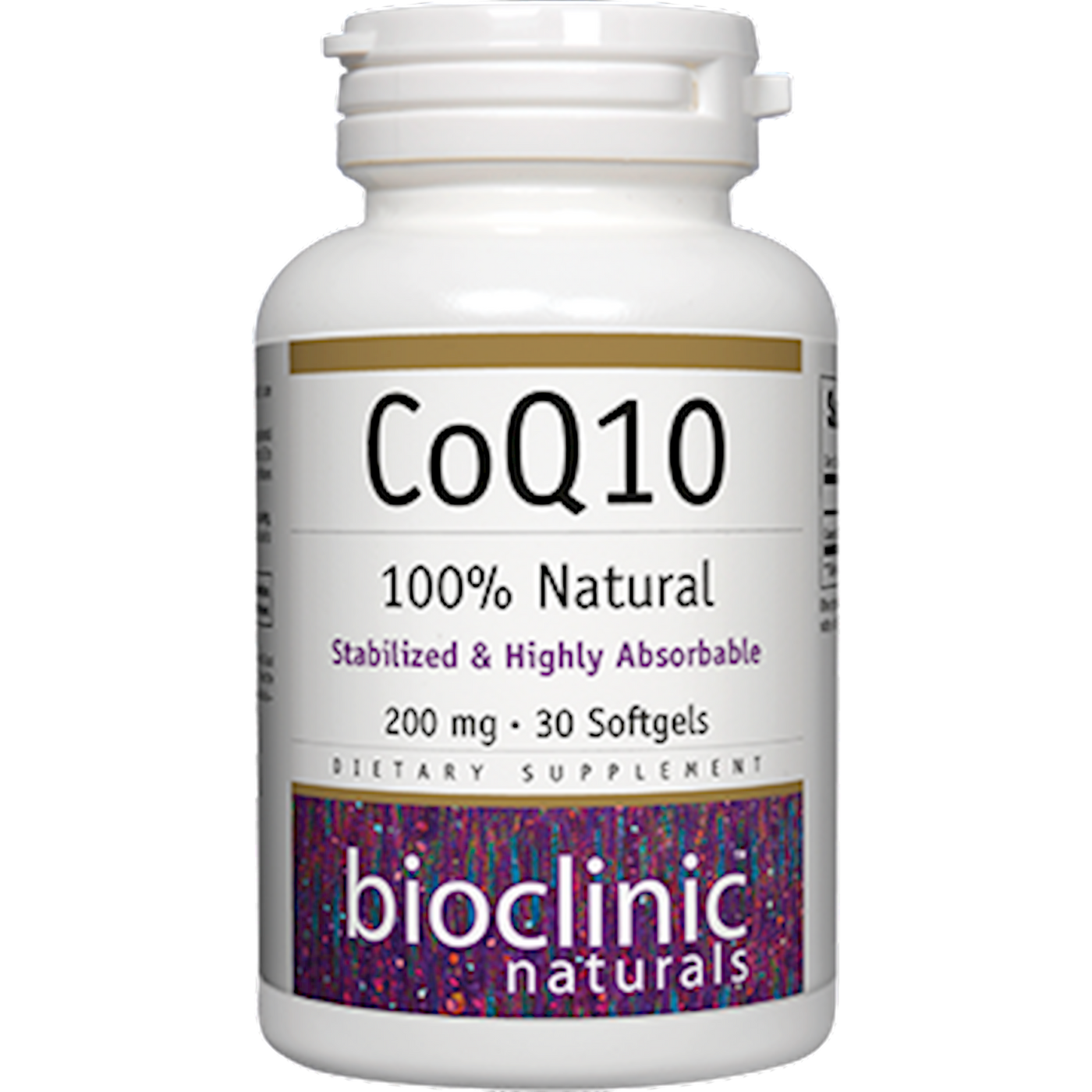 CoQ10 Natural 200 mg 30 gels Curated Wellness