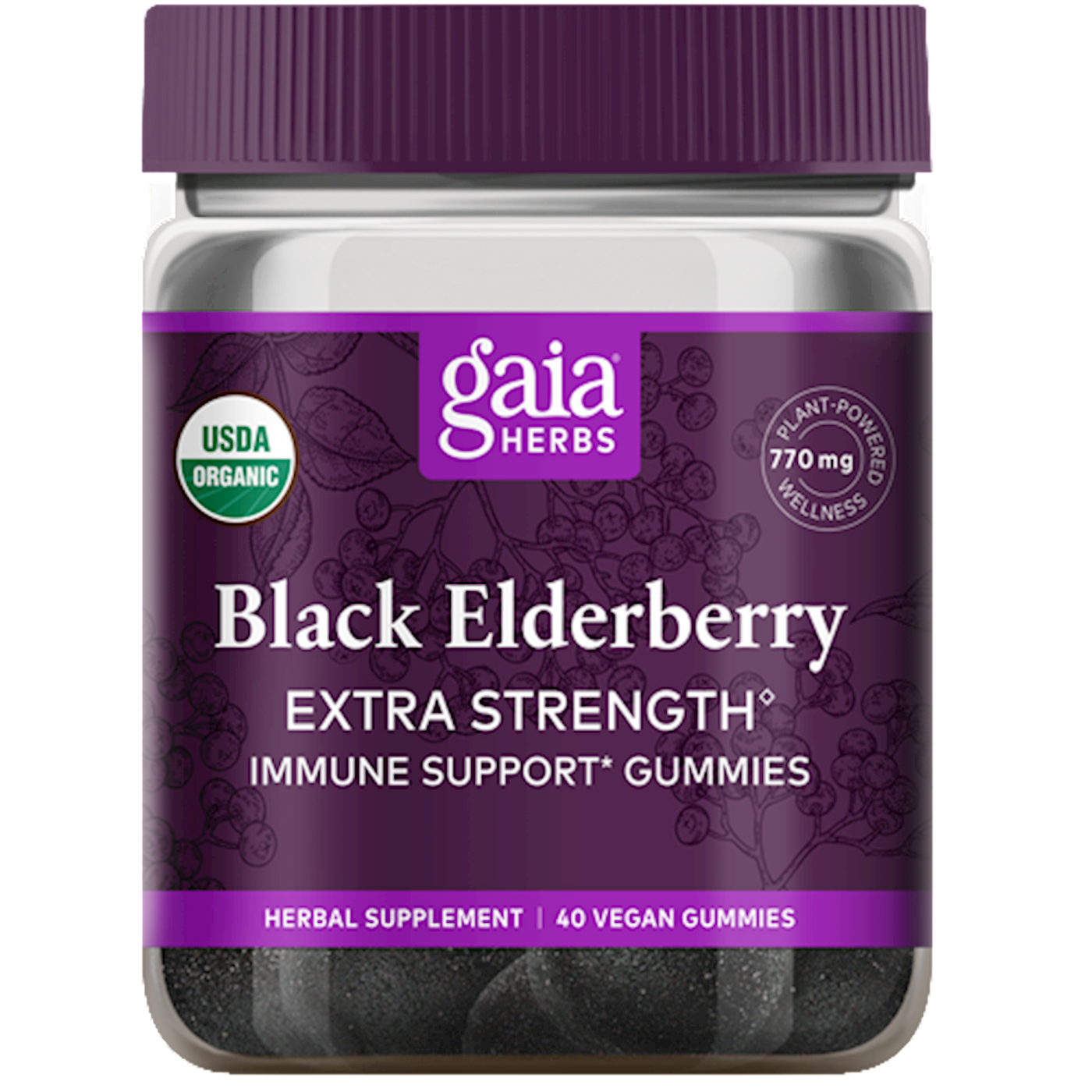 Black Elderberry ES 40 gummies Curated Wellness