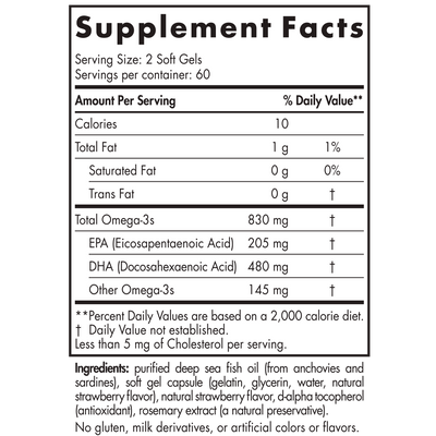 ProDHA Strawberry 500 mg 120 gels Curated Wellness