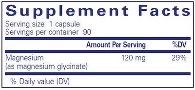 Magnesium (glycinate) 120 mg 90 vcaps Curated Wellness