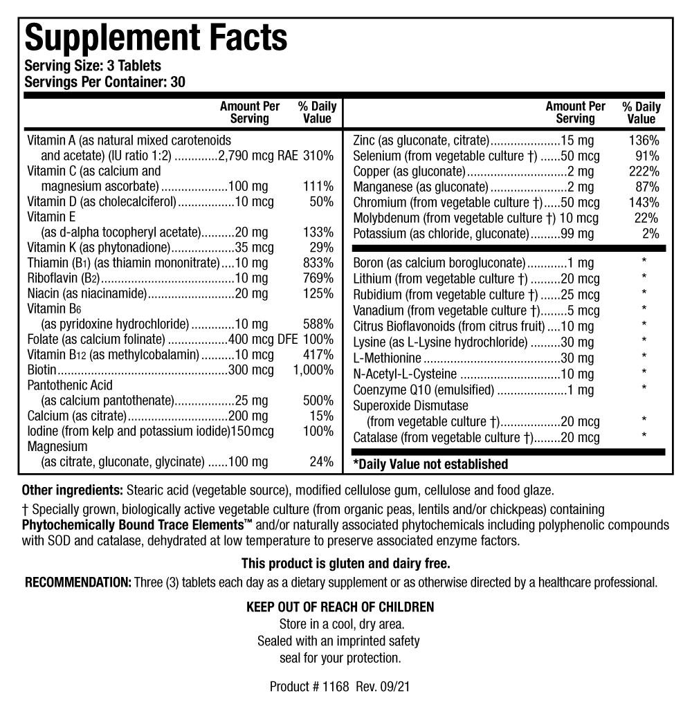 Bio-Multi Plus™ Iron Free