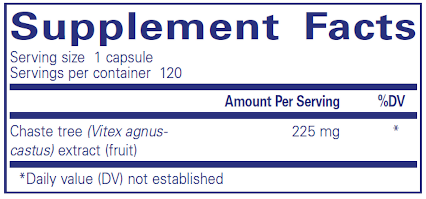 Chaste tree (Vitex) 120 vcaps Curated Wellness