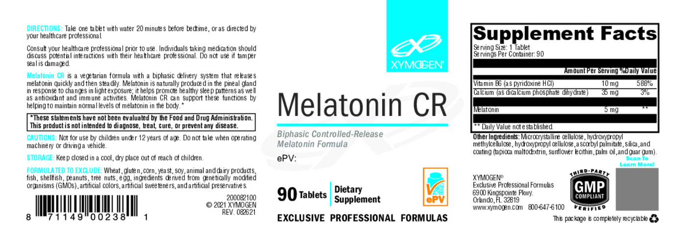 Melatonin CR 90 Tablets Curated Wellness