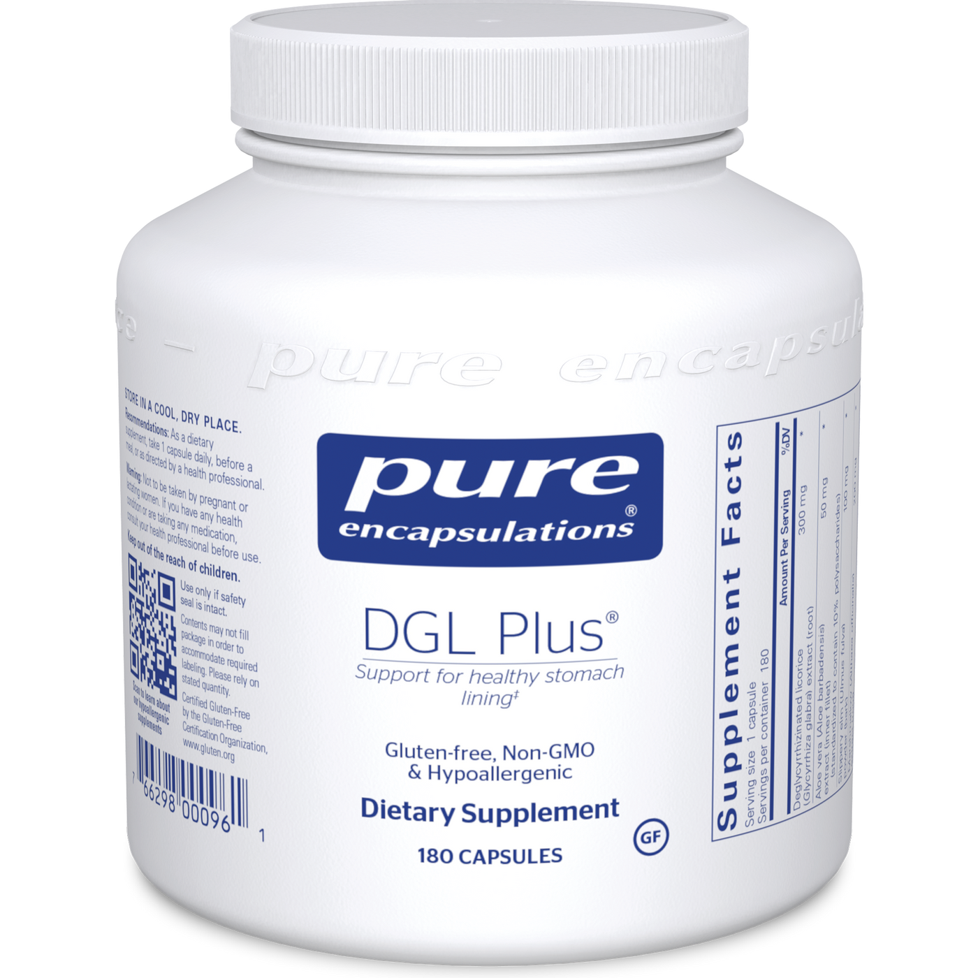 DGL Plus 180 vcaps Curated Wellness