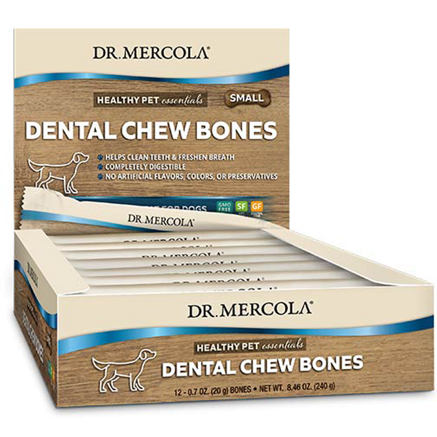 Dog Dental Chew Bones Small 0.77oz 12 pk Curated Wellness