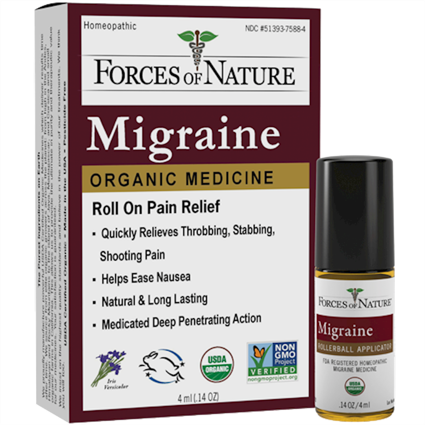 Migraine Pain Organic .14 fl oz Curated Wellness