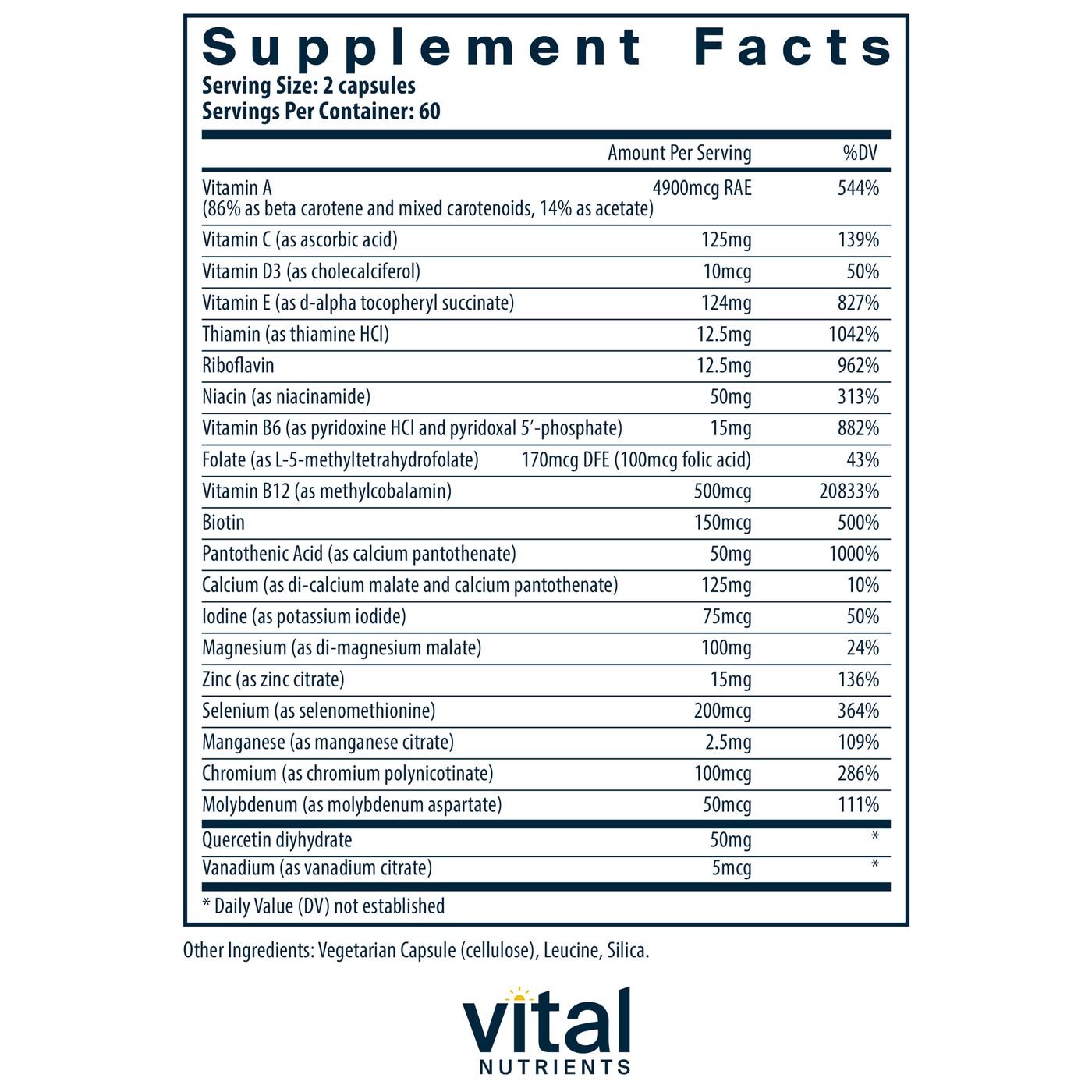 Multi-Nutrients 5 120 vcaps Curated Wellness