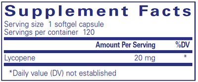 Lycopene 20 mg 120 gels Curated Wellness