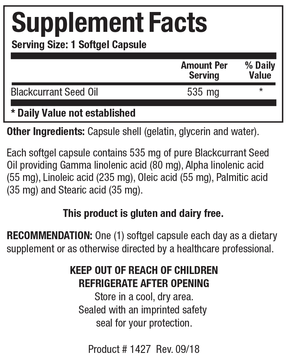 Blackcurrant Seed Oil