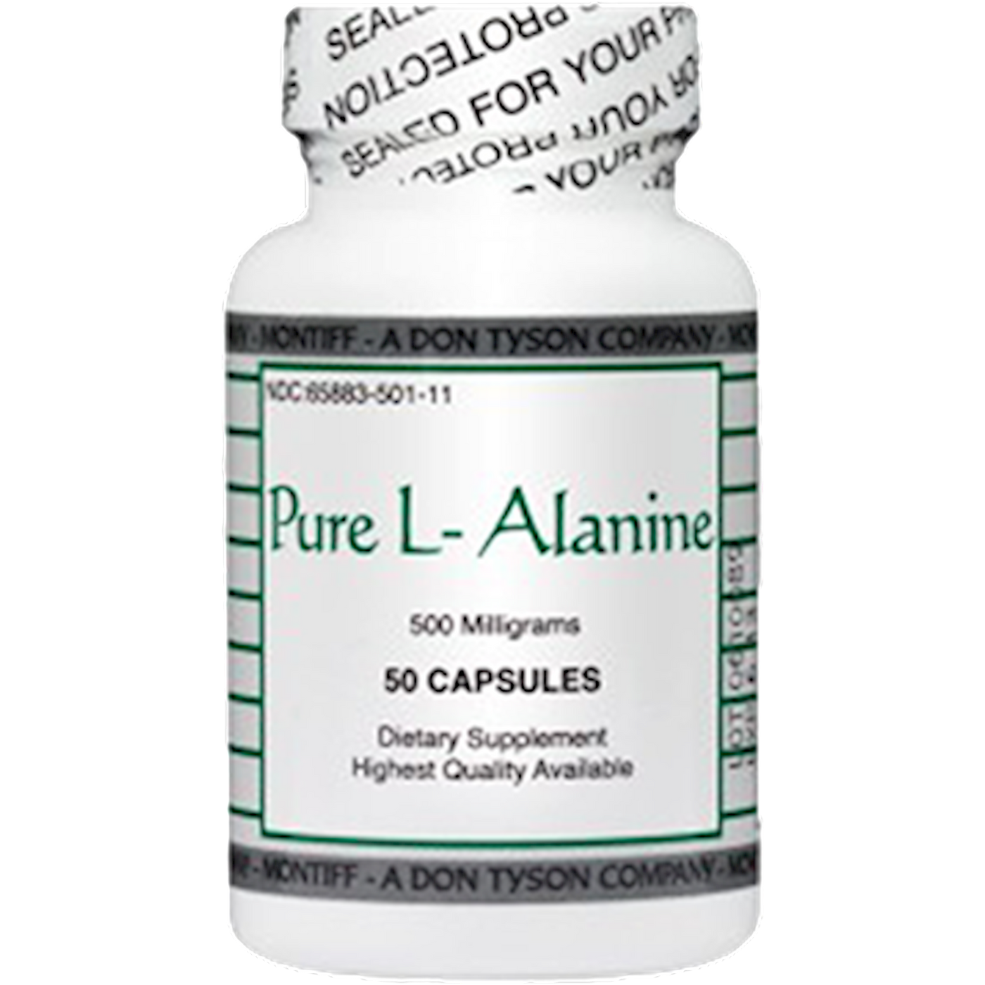 Pure L-Alanine 500 mg  Curated Wellness