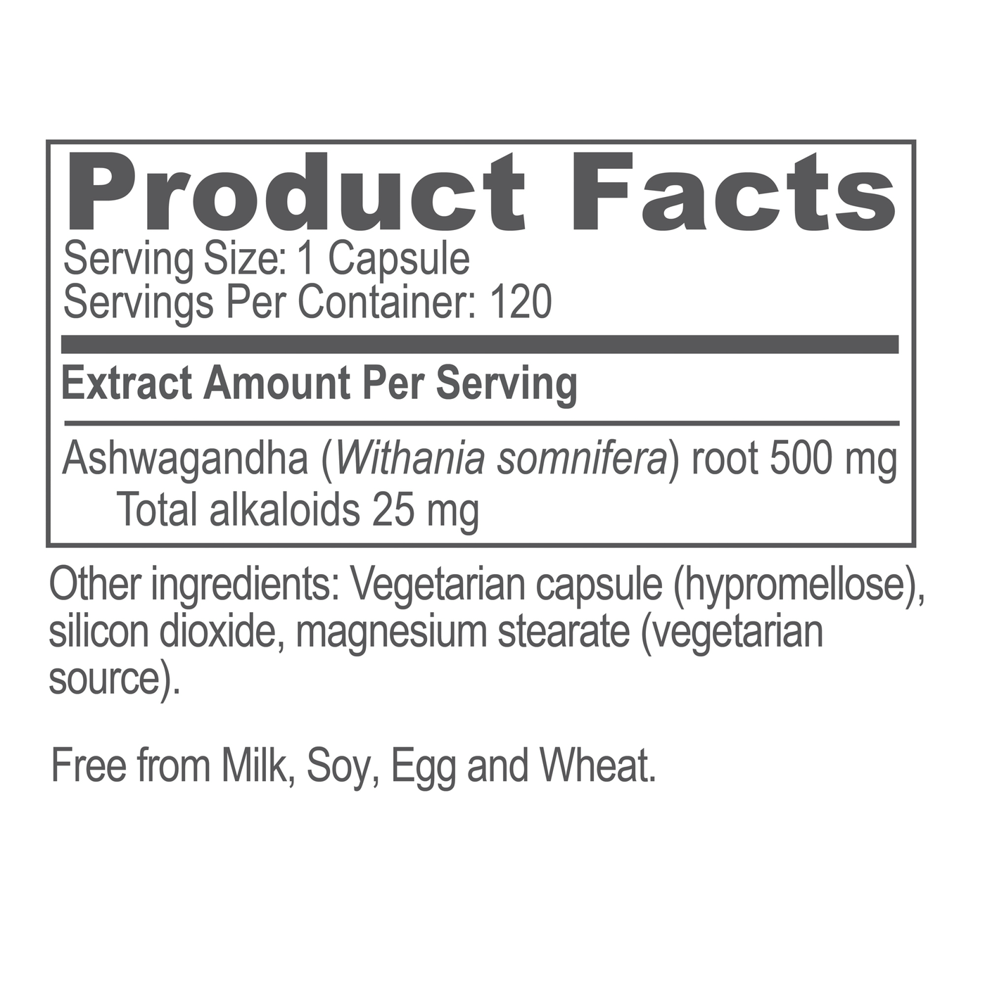 Stress Support Ashwagandha 120 caps Curated Wellness