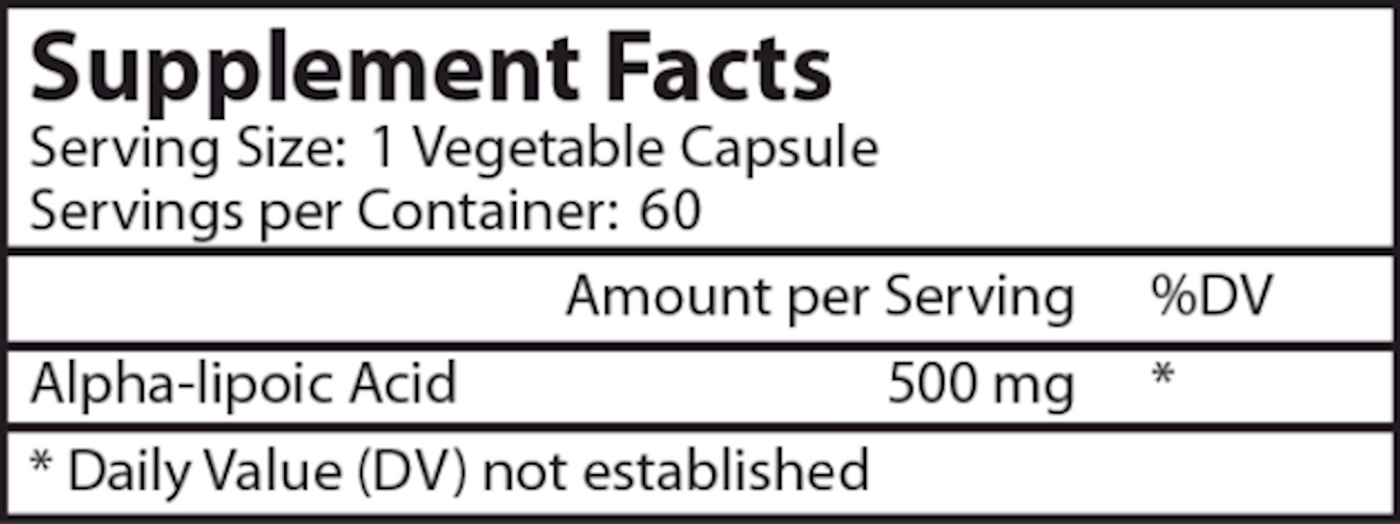 Alpha Lipoic Acid 500mg  Curated Wellness