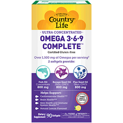 Ultra Omega 3-6-9 Complete 90 gels Curated Wellness
