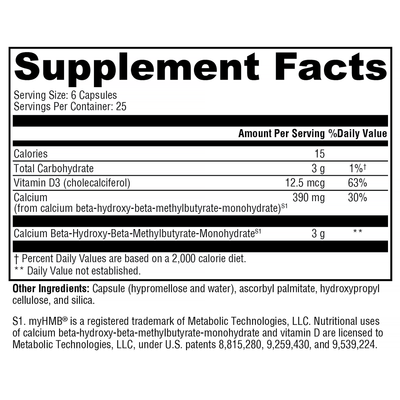 HMBPro 150 veg caps Curated Wellness