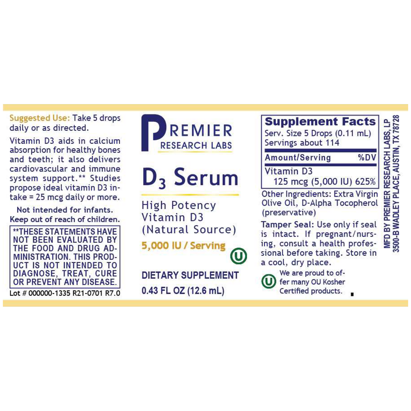 D3 Serum 0.43 fl oz Curated Wellness