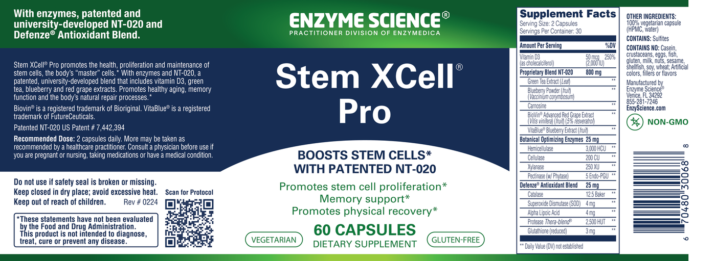 Stem Xcell Pro 60 Capsules Curated Wellness