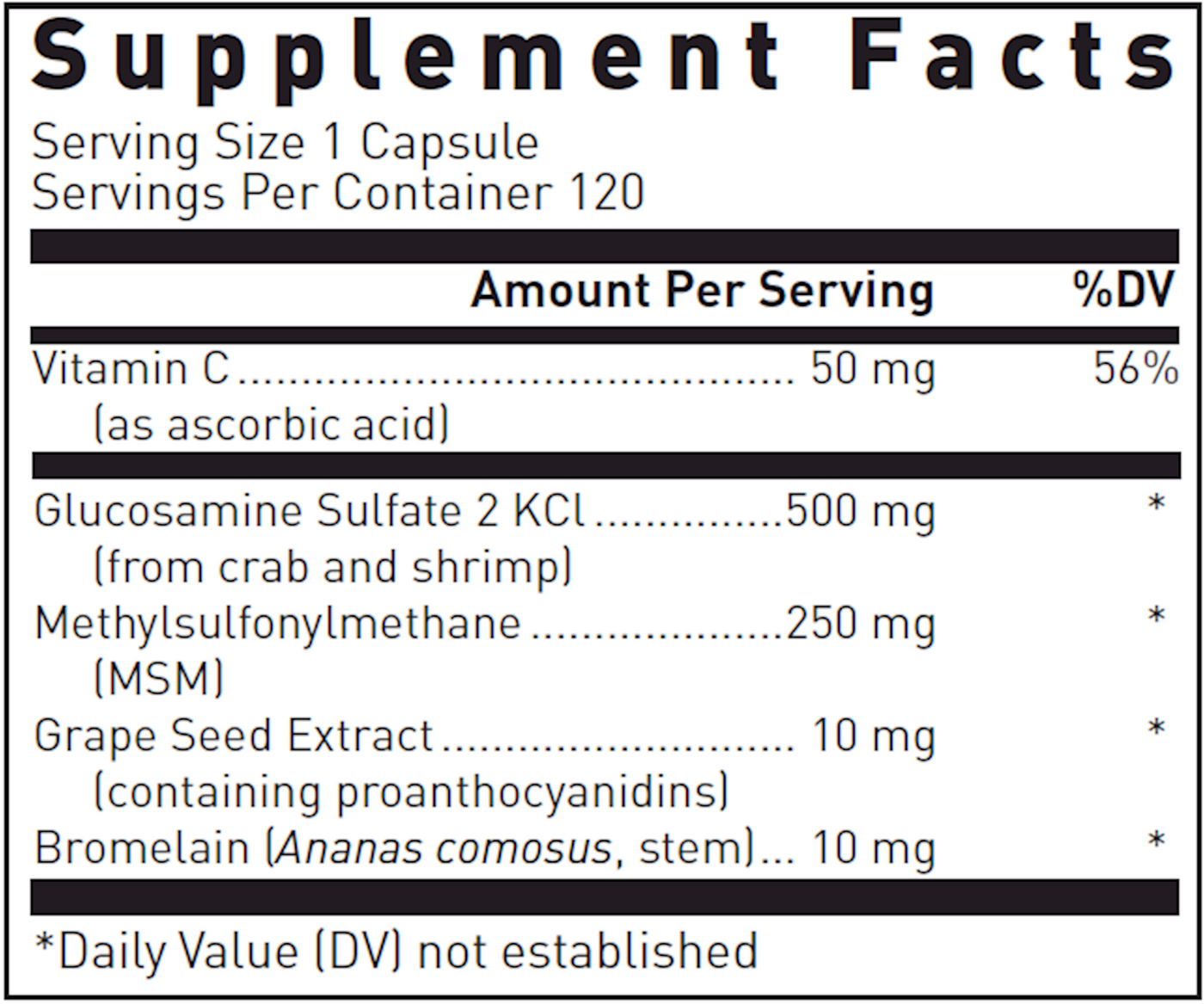 Glucosamine + MSM Forte  Curated Wellness