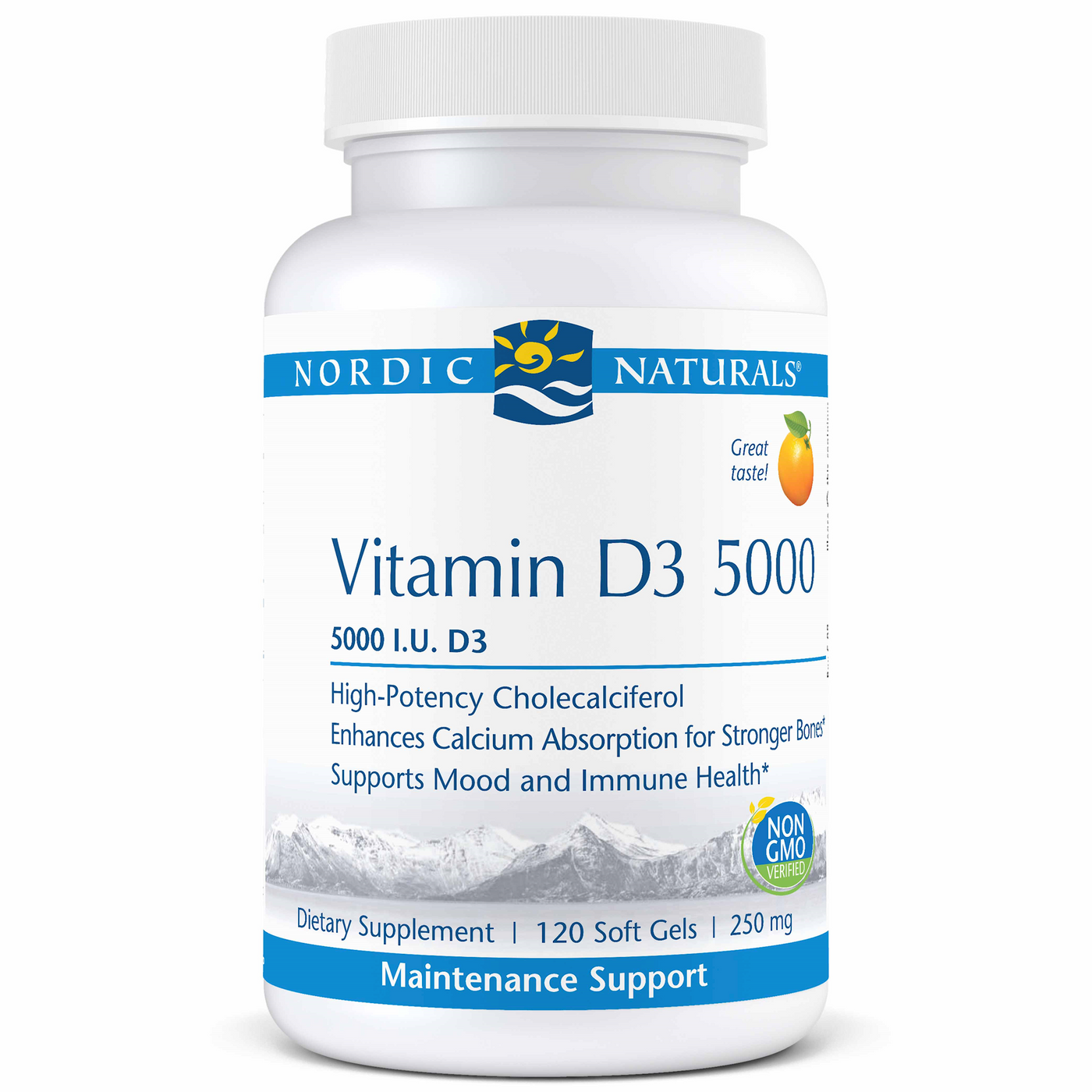 Vitamin D3 5000 IU 120 gels Curated Wellness