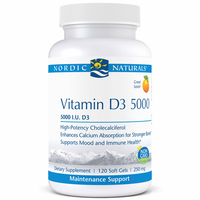 Vitamin D3 5000 IU 120 gels Curated Wellness