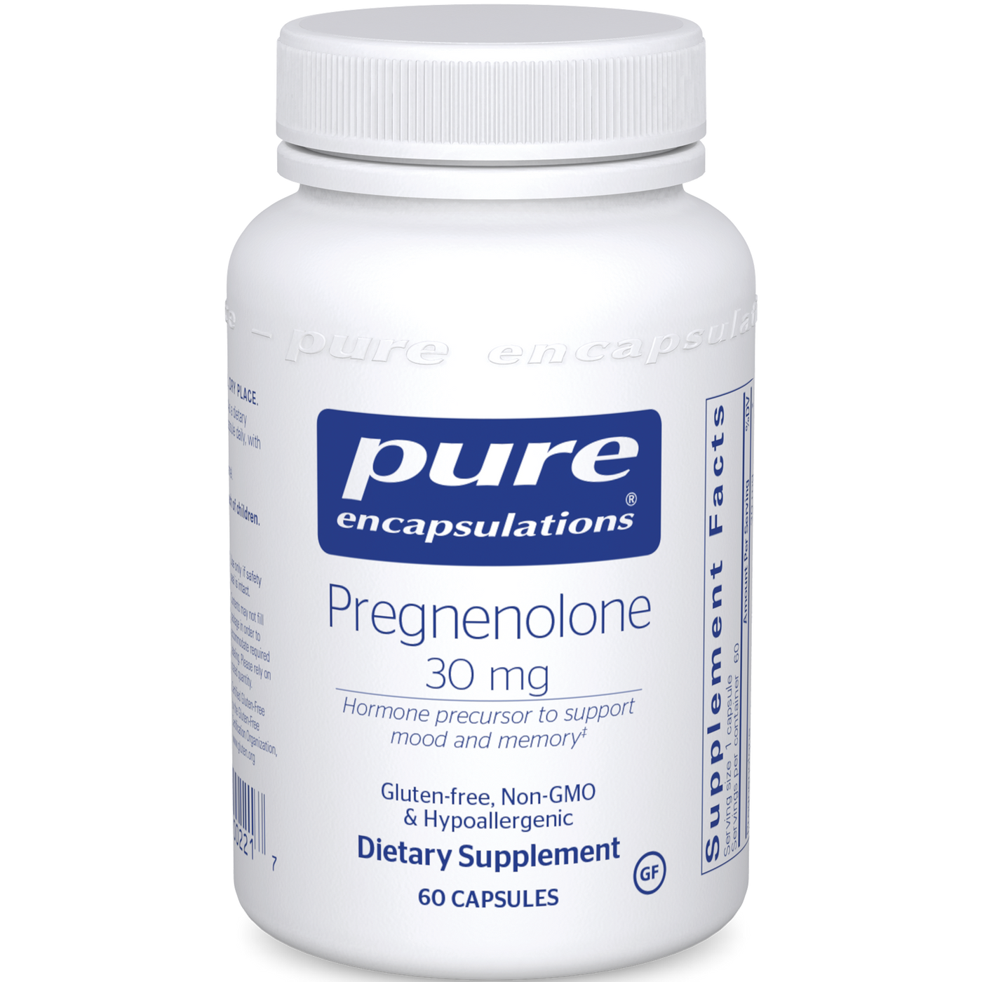 Pregnenolone 30 mg 60 vcaps Curated Wellness