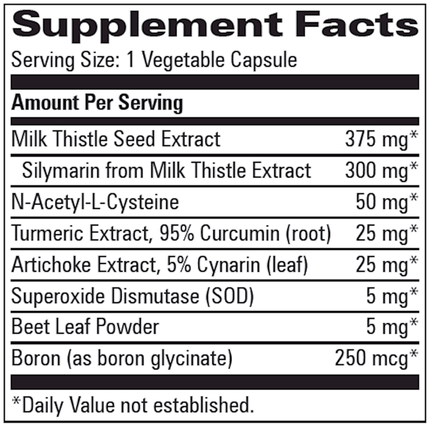 Milk Thistle Complex 60 vcaps Curated Wellness