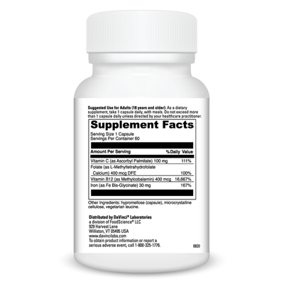 Iron BIS-Glycinate 60 vcaps Curated Wellness