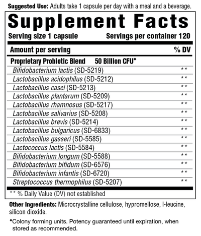 Flora 50-14 Clinical Strength 120 vecaps Curated Wellness