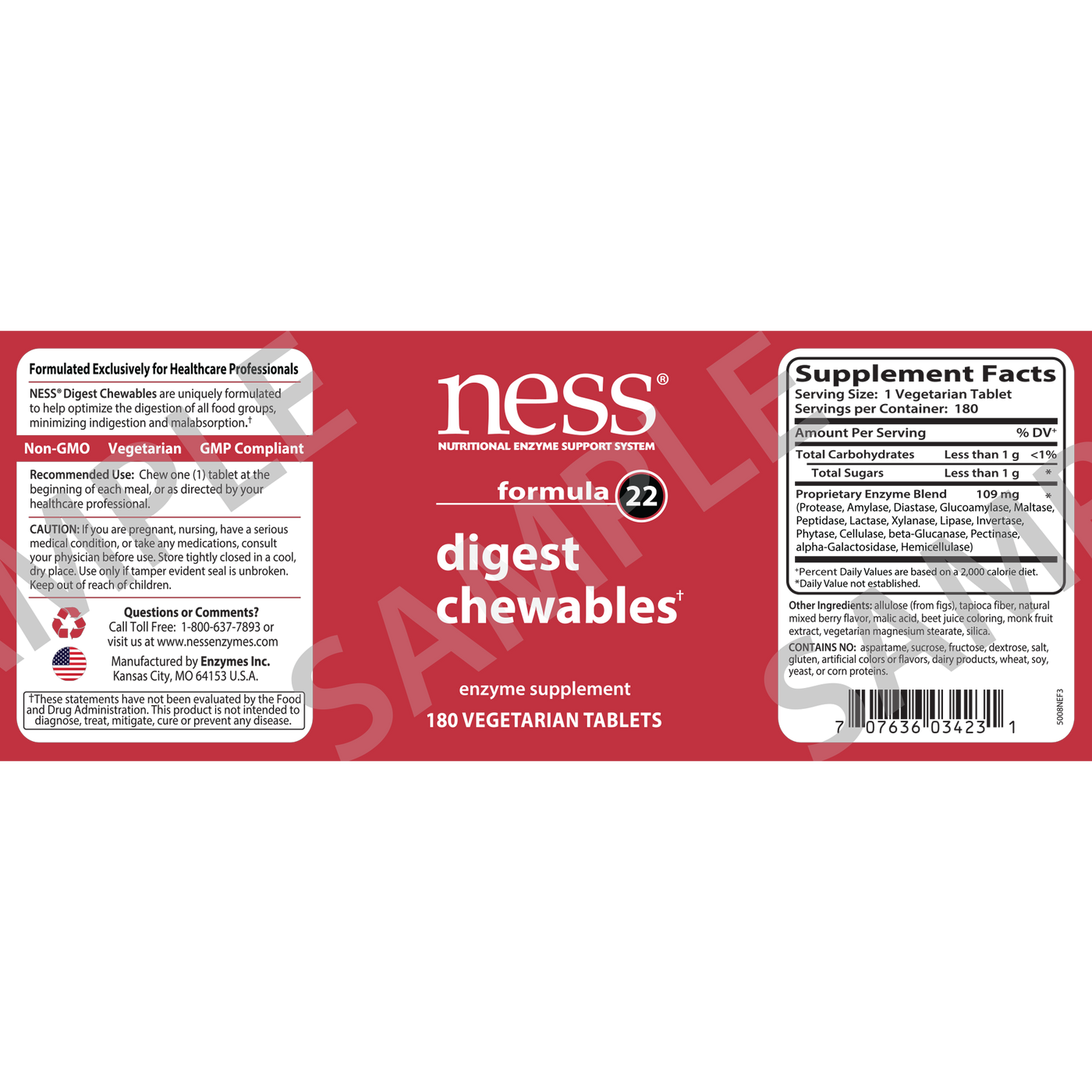 Digest Chewables 180 tabs Curated Wellness