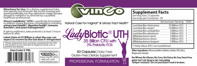 LadyBiotic UTH 60 vcaps Curated Wellness