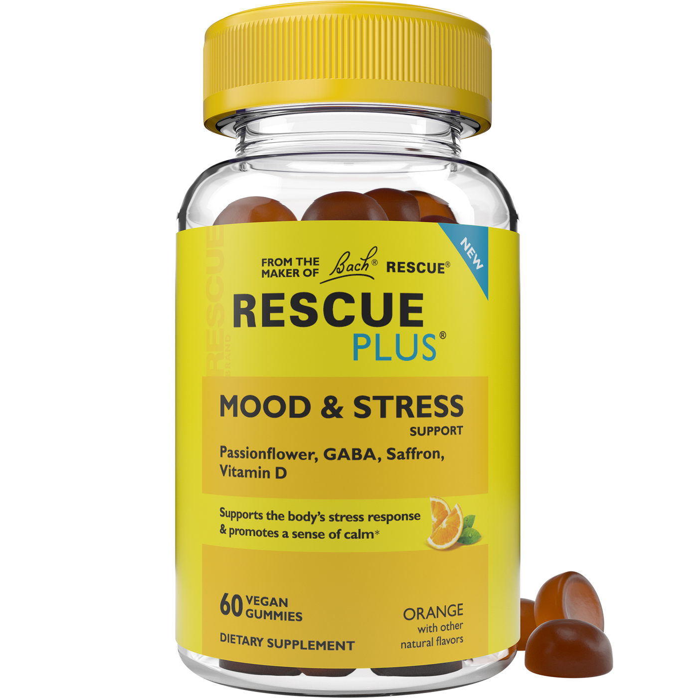 RESCUE PLUS® Mood & Stress Support 60 ct Curated Wellness