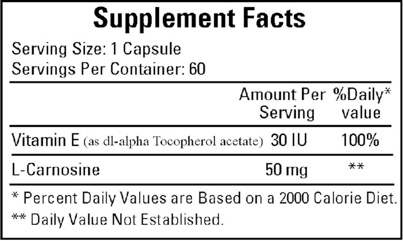 Carnosine 50 mg  Curated Wellness